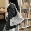 Bolsa Feminina Nova Estilo Fresca e Simples com Laço e Estampa Floral, Adequada para o Trabalho, Estudantes e Aula, Bolsa Tote, Bolsa de Ombro, Bolsa Transversal