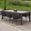 Mesa e cadeira de pátio externas combinação mesa e cadeira de jardim externas varanda mesa de jantar externa cadeira de vime para lazer Móveis para o Quarto Sunshine do Hotel