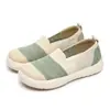 Zapatos de pescador de punto de verano para mujer, slip-on de malla transpirable casuales, suela suave antideslizante para mamás, zapatos ligeros de tela