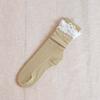 Calcetines de encaje para mujer Stacks Color liso de longitud media Calcetines de moda para primavera y otoño Estilo japonés y coreano Rayas verticales