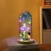 Celebridad de Internet ins Cubierta Acrílica Polvo de Flor Seca Gipsofila Cubierta Protectora Regalo de San Valentín Adornos de Paisaje para Pareja con Luz LED