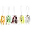 Cinta de cola de punta dividida 14 cm/2 g atada a mano con barba de seda de silicona Anzuelo dorado Isem a juego Yan Yue