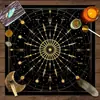 Mantel de Mesa para Cartas del Tarot, Árbol de la Vida, Fases de la Luna, Juego de Cartas del Tarot, Mantel Decorativo para Barajar Cartas, Mantel Decorativo para Juego de Mesa de Misterio de Asesinato Guion
