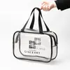 Bolsa de Cosméticos de Gran Capacidad, Bolsa de Tocador Portátil Impermeable para Viaje, Bolsa Transparente, Bolsa de Almacenamiento de Escritorio, Impermeable y Portátil