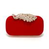 Exquisito Bolso de Noche con Incrustaciones de Diamantes de Pavo Real, Estilo Europeo y Americano de Lujo Ligero, Moda para Bodas, Bolso de Mano Versátil para Combinar con Vestidos