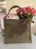 Bolsa tote de camurça de grande capacidade para mulheres, bolsa de ombro, bolsa vintage para o dia a dia, bolsa de axila para estudantes, atacado
