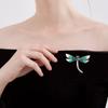 Broche de libélula con gota de aceite de esmalte de moda japonesa y coreana, broche de insecto con diamantes de imitación de aleación, accesorios de ropa que combinan con todo, al por mayor