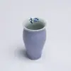 Incensário Roxo Hibisco Pintado à Mão da Dinastia Tang e Song, Xícara de Degustação de Chá Azul e Branco Amigos do Inverno de Alta Qualidade, Xícara de Degustação de Chá de Cerâmica