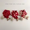Bufanda Roja de Año Nuevo para Bebé Otoño e Invierno Gruesa Cálida Tejida para Cuello para Hombres Mujeres y Niños Bufanda de Cuello a Prueba de Viento Navideña