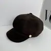 Boina de Camurça de Alta Qualidade Estilo Coreano para Mulheres, Chapéu de Artista Vintage Versátil Elegante para Circunferência Craniana Grande Emagrecimento Facial