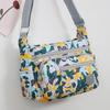 Bolso bandolera de tela Oxford estampada de moda para mujer, bolso de hombro pequeño de ocio para viajes, bolso de hombro multicapa para mamá de mediana edad