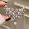 Broche de Perlas y Diamantes de Fuegos Artificiales Deslumbrante de Alta Gama, Accesorio de Abrigo Femenino de Alta Gama, Lujo Ligero, Pin de Broche Sofisticado y Exquisito