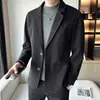 Traje de lana para hombre, nuevo estilo otoño e invierno, de alta gama, chaqueta blazer madura y casual