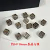Acessórios de contas soltas quadradas de cristal de chá natural, contas espaçadoras, joias originais DIY para pulseiras e colares, contas únicas de cubo de açúcar de cristal de chá
