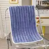 Toalla de Baño con Borde Ribeteado de Rayas de Caramelo de Felpa de Coral, Toalla Gruesa Absorbente para Salones de Belleza, Toalla de Playa, Artículos en Stock del Fabricante
