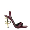 663-2 Elegantes Sandalias de Tacón Alto con Tiras Finas y Diseño Hueco Cuadrado a la Moda para Mujer, Sandalias de Tacón Alto Sexy con Punta Abierta