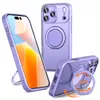 Funda Adecuada para Teléfono Móvil Apple 17Promax Magsafe Magnética Soporte Giratorio de 360 Grados Funda Fulcrum para Iphone17