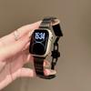 Correa de Acero con Cierre de Mariposa Adecuada para Apple Watch Series S10 S11 y Huawei Gt6 Pulsera Metálica de 18 mm