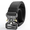 Cinturón táctico interior de lona y nailon con hebilla automática para entrenamiento informal de fuerzas especiales, estilo militar, con hebilla de aleación