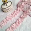 Encaje Plisado Hueco de Algodón Multicolor de 3 cm de Ancho Adorno para Diadema DIY, Puño, Cojín, Ropa de Muñeca, Accesorios para Prendas Hechas a Mano