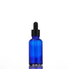 Botella de Vidrio Azul para Aceite Esencial al por Mayor 20ml Botella de Esencia 30ml Botella con Gotero de Punta de Spray Plástica a Prueba de Luz