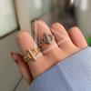 Anillo geométrico con incrustaciones de diamantes de comercio exterior de moda para mujer, diseño de hip-hop, anillo para el dedo índice de celebridades de Internet, accesorios de moda que combinan con todo.