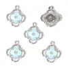 Aleación Inlay de Goteo de Aceite Trébol de la Suerte Trébol de Cuatro Hojas Colgante DIY Collar Pulsera Pendiente Accesorio de Decoración W765