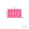 Molde de silicone para letras em inglês para fondant Molde de silicone Digital Chocolate acessórios decorativos para bolo plug-in Molde de epóxi