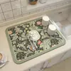 Tapete Drenante de Terra de Diatomáceas Retro Americano Mais Vendido Transfronteiriço, Tapete Secador para Máquina de Café e Louças, Tapete de Isolamento Térmico Resistente a Manchas Atacado