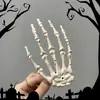 Acessório de cabeça de Halloween rosa caveira grampo de cabelo de tule para mulheres presilha lateral para cabelo acessório de festa cosplay decoração de mão de caveira
