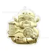 Colgante Zodiaco con Concha de Agua Dorada con Grabado, Llavero para Cadena de Teléfono Móvil Regalo, Suministro Directo del Fabricante, Soporta Logo