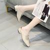 Sandalias Baotou Ropa de Exterior para Mujer 2025 Verano Nuevas Tira Hueca Tacón Bajo Chanclas Perezosas Estilo Atardecer Zapatos de Hada Pantuflas