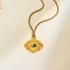 Colar pingente cadeado Ruyi banhado a ouro vietnamita cravejado de diamantes, corrente de suéter de estilo chinês de luxo leve vintage de alta qualidade com alta retenção de cor