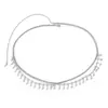 Cadena de Cintura con Cadena de Bikini de Pedrería Cruzada Europea y Americana Joyería Corporal Multicapa Cadena de Cintura con Borla de Pedrería de Estrella para Mujeres