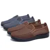 Novos sapatos casuais masculinos de verão sapatos de pano Old Beijing sapatos de malha sapatos respiráveis antiderrapantes sapatos de pai sandálias para meia-idade e idosos