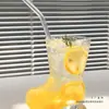Estilo Ins Popular Criativo Botas Vidro Transparente Personalizado Suco Bebida Cerveja Copo Tendência Café Bebida Fria Copo