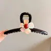 Pinza de Garra con Forma de Corazón Dopamina para Mujer, Tamaño Mediano, para Cabello Fino, Pinza de Tiburón de Gama Alta, Accesorio para el Cabello Versátil y Elegante