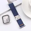 Adecuado para Apple S11 Watch con Correa Tejida de Nailon con Textura Rayada y Hebilla de Paracaídas Iwatch10Se9