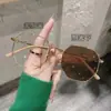 Gafas de sol que cambian de color para mujer con graduación a prueba de UV polígono no se adapta a la forma de la cara óptica de alto valor espejo plano sin maquillaje