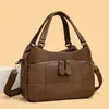 2025 Nuevo Bolso Casual Versátil de Moda Bolso para Mamá de Moda Europea y Americana Gran Capacidad Hombro Único Cruzado Bolso para Mujer