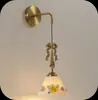 Lámpara colgante de noche de cobre macizo estilo francés con lazo, luz decorativa para entrada, pasillo, barra de bar, lámpara colgante pequeña vintage, etc.