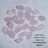 Cristal Rosa Natural Doble Punta Cristal Rosa Agujero Pasante Horizontal Tallado DIY Hecho a Mano Collar Pulsera Pulsera Accesorios
