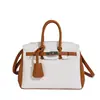 Bolsos de Mujer de Moda Transfronterizos 2026 Nuevo Bolso Tipo Kelly Color-Block Gran Capacidad Bolso de Mano Hombro Cruzado Bolso de Viaje para Mujer