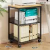 Estante de Almacenamiento para Impresora Debajo del Escritorio de Oficina Estante de Colocación para Copiadora Piso Estantería Sencilla Bocadillos Juguetes Carrito Pequeño