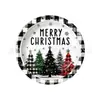 Pratos de papel descartáveis com tema de Natal xadrez preto e branco, copos de papel e guardanapos - um conjunto de louças para festas e reuniões