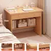 Mesa e Estante Pequenas para Apartamento Combinadas, Gabinete de Mesa Integrado para Quarto, Mesa de Computador Branca e Estante Combinadas para Estudante em Casa