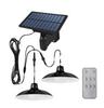 Luz Solar Dividida para Exterior Luz para Jardín Interior Exterior Estilo Camping Lámpara de Araña para Tienda Control de Luz Uno a Dos Luz Impermeable