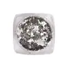 Fragmentos de Brillo para Uñas en Polvo Fino Lentejuelas Brillo Plateado Lámina Plateada Arte de Uñas Fino Polvo Mezclado