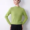 Nuevo Suéter de Punto para Mujer Talla Grande Color Sólido Cuello Semi-Alto Otoño/Invierno 2026 Holgado Versátil Camisa Base de Punto