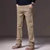 Pantalones rectos color caqui para hombre para otoño e invierno 2026, nuevos pantalones largos casuales para hombre, adecuados para papás